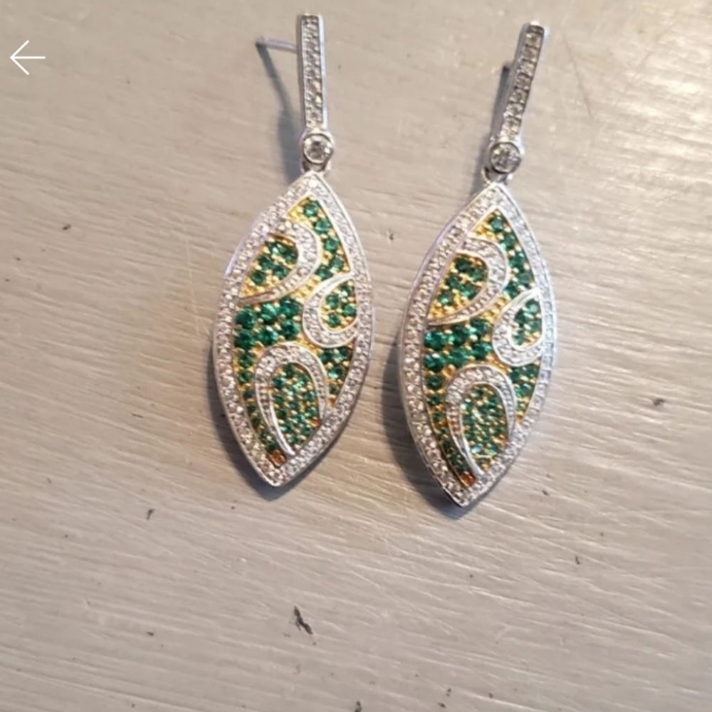 Sterling silver earrings Hp🔥🔥🔥 - Picture 2 of 2